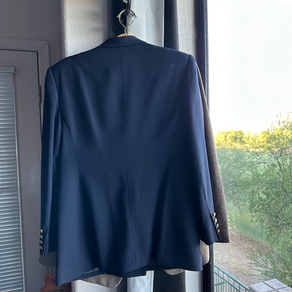 LRL CLASSIC RALPH LAUREN WOOL NAVY GOLD vintage BLAZER size 10 Petite - Picture 3 of 14